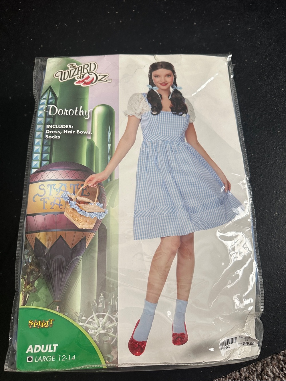 Spirit Halloween Costume - women’s Dorothy size 12/14